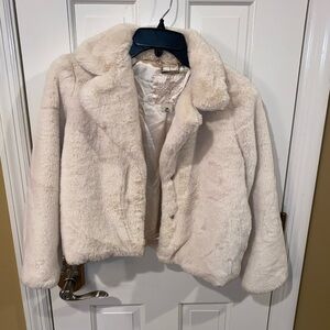 Kids Cream Fur Jacket